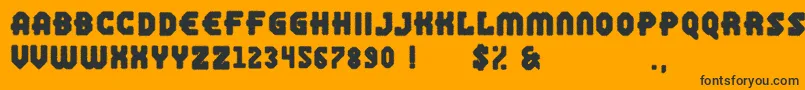 Jailbreak Font – Black Fonts on Orange Background