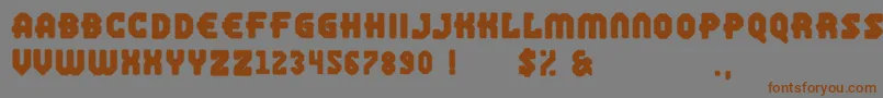 Czcionka Jailbreak – brązowe czcionki na szarym tle