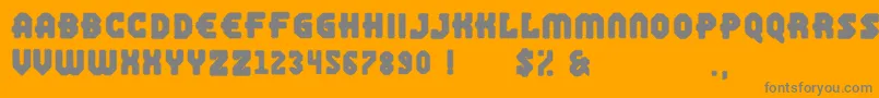 Jailbreak Font – Gray Fonts on Orange Background