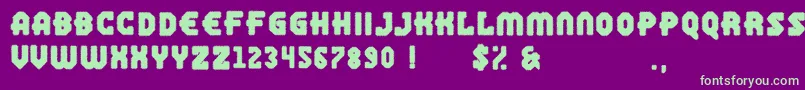 Jailbreak Font – Green Fonts on Purple Background