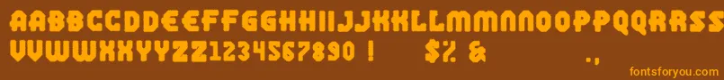 Jailbreak Font – Orange Fonts on Brown Background