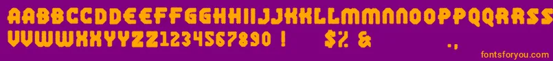 Jailbreak Font – Orange Fonts on Purple Background