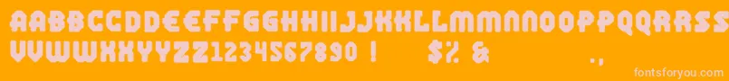 Jailbreak Font – Pink Fonts on Orange Background
