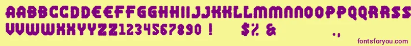 Jailbreak Font – Purple Fonts on Yellow Background