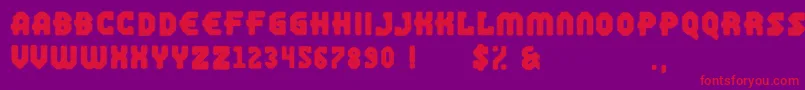 Jailbreak Font – Red Fonts on Purple Background