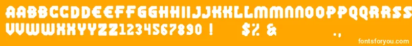Jailbreak Font – White Fonts on Orange Background