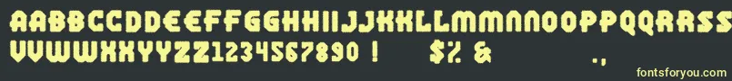 Jailbreak Font – Yellow Fonts on Black Background