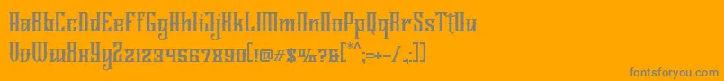 Czcionka Jailetter – szare czcionki na pomarańczowym tle