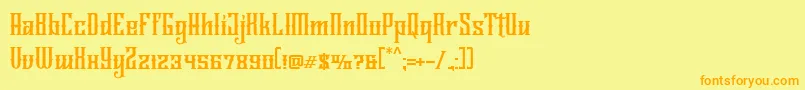 Jailetter Font – Orange Fonts on Yellow Background