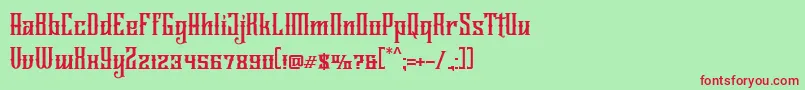 Jailetter Font – Red Fonts on Green Background