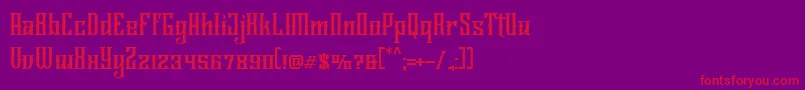 Jailetter Font – Red Fonts on Purple Background