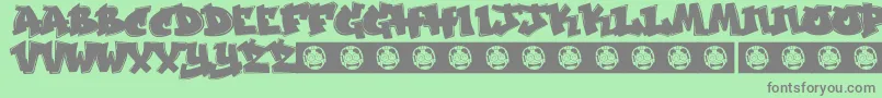 Jakarta Font – Gray Fonts on Green Background