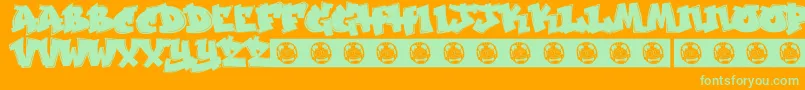 Jakarta Font – Green Fonts on Orange Background