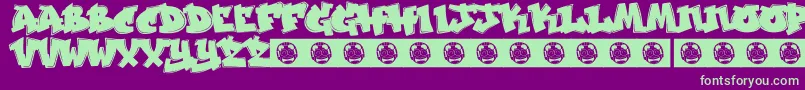 Jakarta Font – Green Fonts on Purple Background