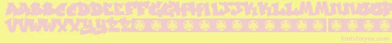 Jakarta Font – Pink Fonts on Yellow Background