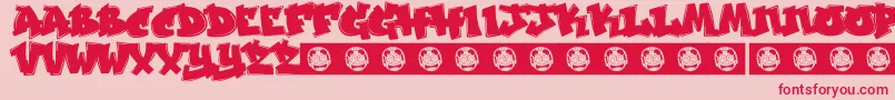 Jakarta Font – Red Fonts on Pink Background