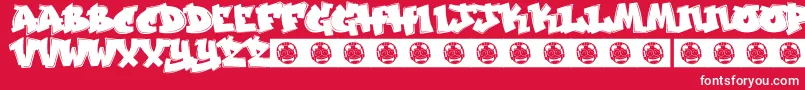 Jakarta Font – White Fonts on Red Background