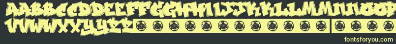 Jakarta Font – Yellow Fonts on Black Background