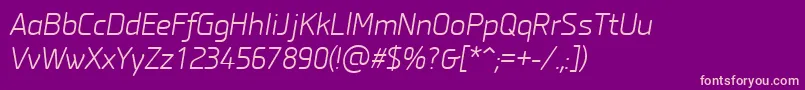 fuente PfisotextproLightitalic – Fuentes Rosadas Sobre Fondo Morado