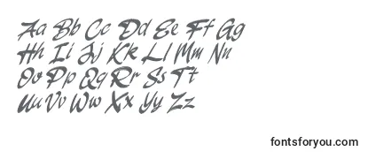 Überblick über die Schriftart JakAs Italic