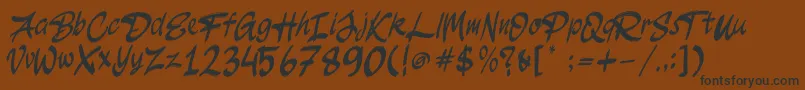 Police JakAs Regular – polices noires sur fond brun