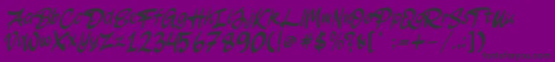 JakAs Regular-fontti – mustat fontit violetilla taustalla