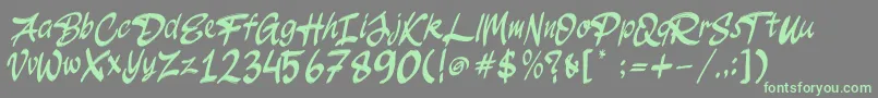 JakAs Regular Font – Green Fonts on Gray Background