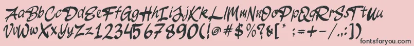 JakAs Regular Font – Black Fonts on Pink Background