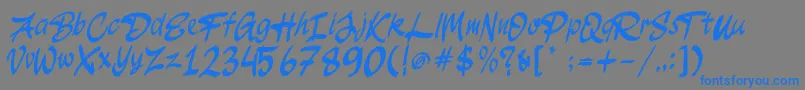 Saiba mais sobre a fonte JakAs Regular Fonte JakAs Regular – fontes azuis em um fundo cinza