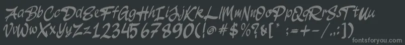 JakAs Regular Font – Gray Fonts on Black Background