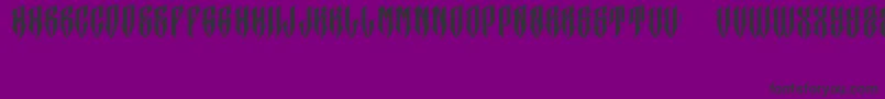 JAKEJARKOR   CRANEO-Schriftart – Schwarze Schriften auf violettem Hintergrund
