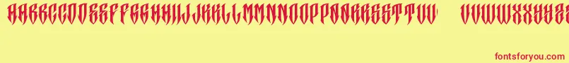 JAKEJARKOR   CRANEO Font – Red Fonts on Yellow Background