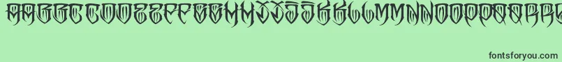 フォントJAKEJARKOR   FELONA – 緑の背景に黒い文字