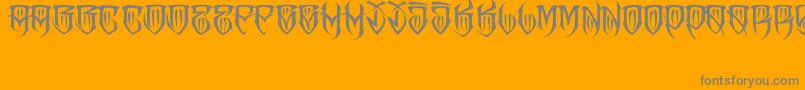 フォントJAKEJARKOR   FELONA – オレンジの背景に灰色の文字