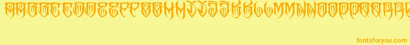 JAKEJARKOR   FELONA Font – Orange Fonts on Yellow Background