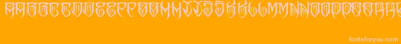 JAKEJARKOR   FELONA-fontti – vaaleanpunaiset fontit oranssilla taustalla