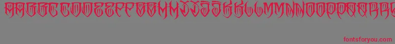 JAKEJARKOR   FELONA-Schriftart – Rote Schriften auf grauem Hintergrund
