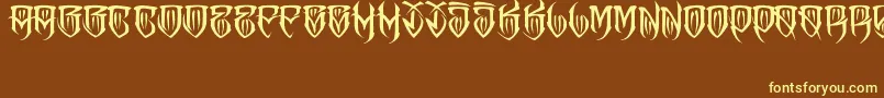 Шрифт JAKEJARKOR   FELONA – жёлтые шрифты на коричневом фоне