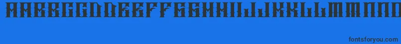 フォントJAKEJARKOR   INGOBERNABLE – 黒い文字の青い背景