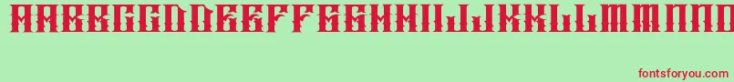 Fonte JAKEJARKOR   INGOBERNABLE – fontes vermelhas em um fundo verde