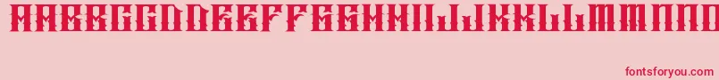 JAKEJARKOR   INGOBERNABLE-Schriftart – Rote Schriften auf rosa Hintergrund