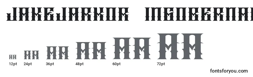 JAKEJARKOR   INGOBERNABLE Font Sizes