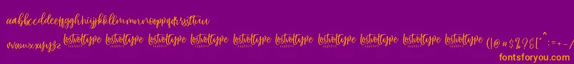 En savoir plus sur la police VayenthaScript Police VayenthaScript – polices orange sur fond violet