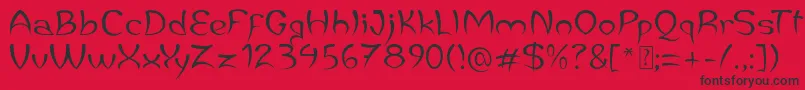 JaleasDemo Font – Black Fonts on Red Background