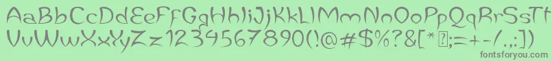 JaleasDemo Font – Gray Fonts on Green Background