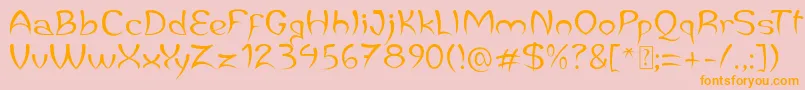 JaleasDemo Font – Orange Fonts on Pink Background