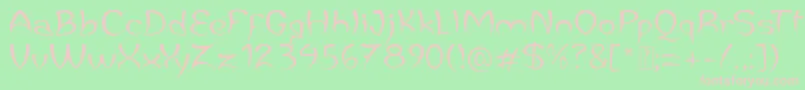 JaleasDemo Font – Pink Fonts on Green Background