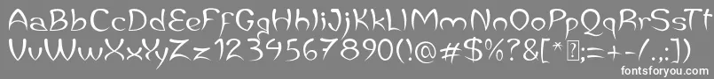 フォントJaleasDemo – 灰色の背景に白い文字