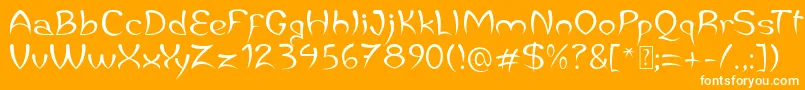 JaleasDemo Font – White Fonts on Orange Background