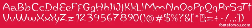 JaleasDemo Font – White Fonts on Red Background